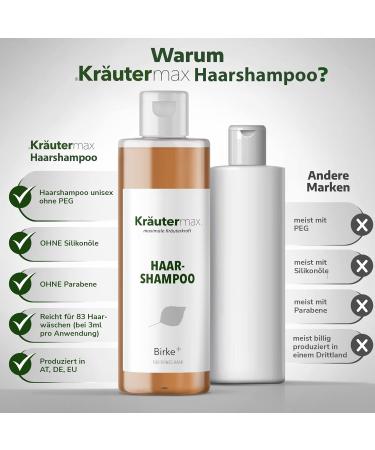 Herbal Max Birch shampoo hair birch shampoo hair shampoo for hair care 3 x 250 ml - Buy Online on GoSupps.com