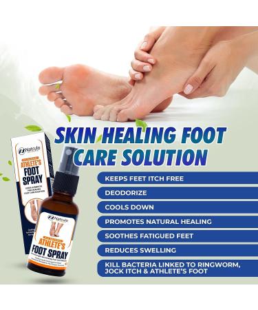 Natrulo All Natural Athlete s Foot Spray - 1oz Liquid Antifungal Itch Relief - Vegan Essential Oil Remedy for Fungus Treatment and Skin Healing - Buy Online on GoSupps.com