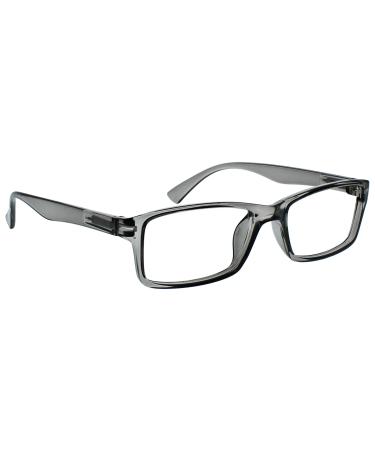 The Reading Glasses Company Grey Readers Designer Style Mens Womens R92-7 +3.00 +3.00 Magnification Grey