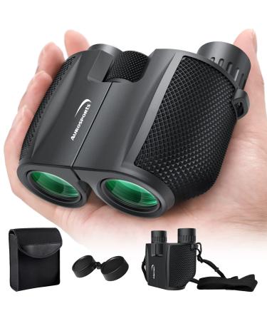 Aurosports 10x25 Binoculars for Adults and Kids, Large View Compact Binoculars with Low Light Vision, Easy Focus Small Binoculars for Bird Watching Outdoor Travel Sightseeing Concerts Hunting Hiking Black - Buy Online on GoSupps.com
