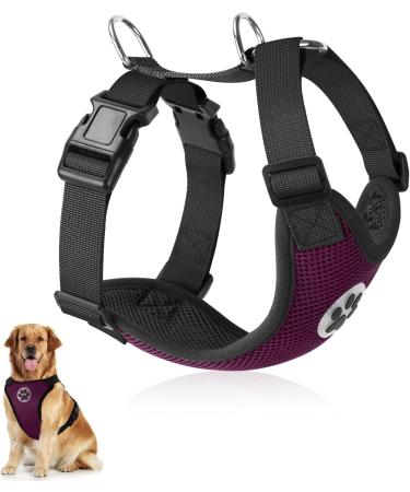 Slowton dog harness for dogs no pull safety harness Small medium dogs breast harness Dog harness soft padded breathable xxs burgundy