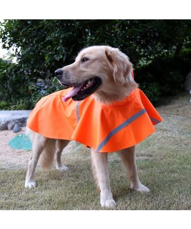 OCSOSO Waterproof Dog Raincoat with Hood & Harness - Reflective Light Jacket for Small Dogs (Orange XS) - Buy Online on GoSupps.com
