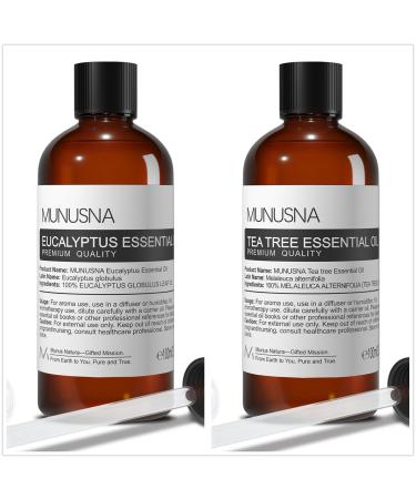 Eucalyptus Essential Oil and Tea Tree Essential Oil for Aromatherapy Diffusers Candle Soap Making