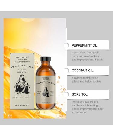 Coconut Oil Mouthwash Natural Whitening Oil Mouthwash Contains Coconut Oil Fresh Breath Eliminates Bad Breath Whitens Teeth and Gums (3) - Buy Online on GoSupps.com