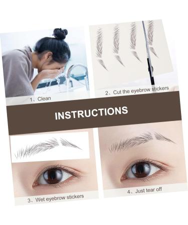 POPETPOP 6pcs Eyebrow Stickers 3d Stickers False Eyebrows Stickers Makeup Brow Sticker Miss - Buy Online on GoSupps.com