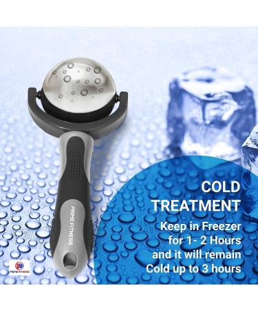 Black Ice Roller Ball with Handle | Cold Massage Roller for Muscle Pain Relief - Buy Online on GoSupps.com