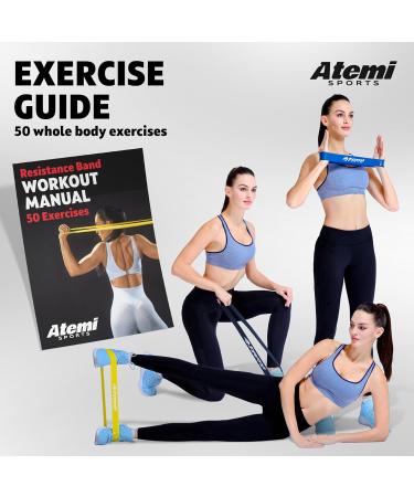 Resistance Bands Set of 5 | Exercise Bands for Glutes Hips & Legs | Ideal for Home Workouts | Resistance Band Set for Men & Women - Buy Online on GoSupps.com