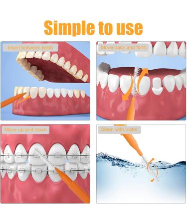 100pcs Interdental Tooth Flossing Brushes - Purple Braces Cleaning Picks for Oral Care - Buy Online on GoSupps.com