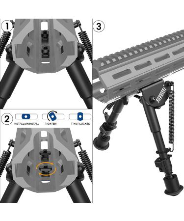 Feyachi B13 Mlok Bipod 6-9 Inch - Lightweight Rifle Bipod for Hunting and Shooting - Direct Mlok System Attachment - Buy Online on GoSupps.com
