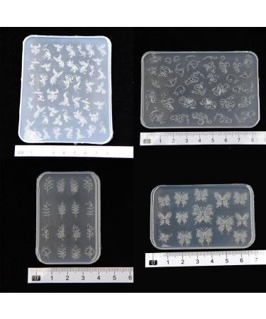 QHHVAIT 3D Nail Art Mold with Variety of Patterns Template Carving Sticker Stencil Tools Moulds for Nail Enthusiasts and Salons Type 11 - Buy Online on GoSupps.com