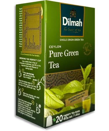 Dilmah Ceylan Sachets de Th Vert 20s - Buy Online on GoSupps.com