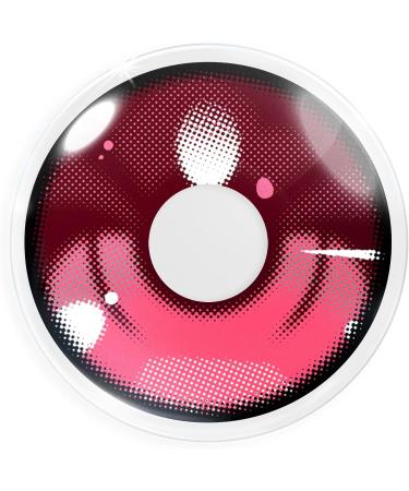 Buy Meralens Anime Arc 3 Pink Crazy Fun Colored Contact Lenses - Top Quality Annual Lenses for Carnival Halloween & Cosplay - 0.0 Diopters 14.00 mm - Buy Online on GoSupps.com