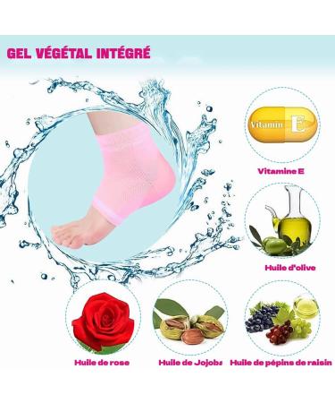 Buy 3 Pairs Moisturizing Gel Heel Socks | Soft Open Toe Socks for Dry Skin Care | International Shipping Available - Buy Online on GoSupps.com