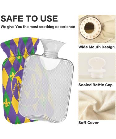 Personalized Used Heat Bottle with Fleur de Lis | 1L Hot Water Bottles for Pain Relief & Cramps - Buy Online on GoSupps.com