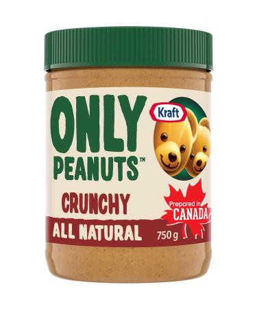 Kraft Only Peanuts All Natural Crunchy Peanut Butter 750 g Jar 750 g (Pack of 1) Crunchy Nut Butter