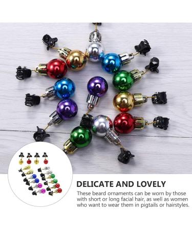 SOIMISS 16 Pieces Beard Ornaments - Small Bell Clips & Christmas Hair Balls for Festive Beard Styling - Buy Online on GoSupps.com