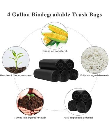 Fyy Garbage Bags - 120 Waste Bags 5 Rolls | Black 3L-10L for Bathroom Kitchen Office | Durable & Leak-Proof - Buy Online on GoSupps.com