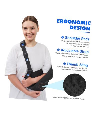 VICASKY Lightweight Shoulder Immobilizer Sling for Injury Recovery - Breathable Support for Rotator Cuff Torn Wrist & Elbow Surgery - Men & Women - Buy Online on GoSupps.com