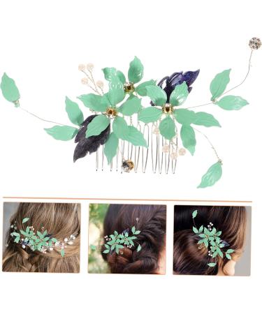 FOMIYES Hair Comb Hair Accessories Teasing Combs for Women Wedding Hair Accessories Hair Combs for Women Accessories Floral Hair Comb Wedding Headpiece for Bride Green Decor Bridal Metal - Buy Online on GoSupps.com