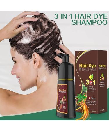 Tanfeine Wine Red Hair Dye Shampoo 3-in-1 for Men & Women - 16.9Fl Oz - Buy Online on GoSupps.com