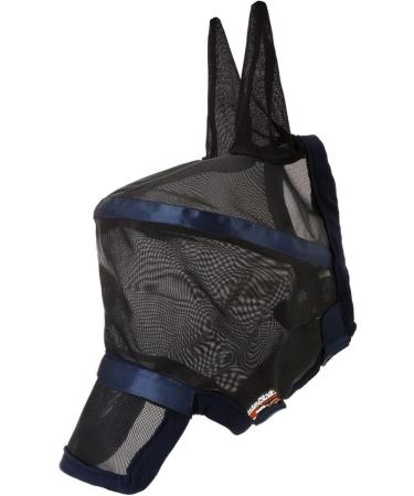 Harrison Howard Maskology Supreme Horse Fly Mask - Navy (L) | Premium Protection for Horses | International Shipping Available - Buy Online on GoSupps.com