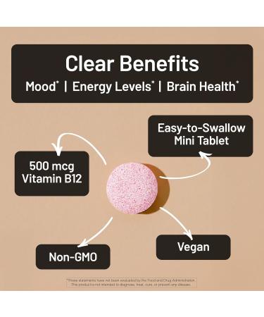 NatureWise Vitamin B12 500 mcg - B12 Supplement for Energy + Mental Clarity & Nervous System Support - Easy-to-Swallow Vegan & Non-GMO - USA Manufactured - 100 Tablets 100-Day Supply  - Buy Online on GoSupps.com