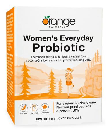 Orange Naturals - Women's Everyday Probiotic 30 Caps - Probiotic Supplement with Lactobacillus Acidophilus and Rhamnosus for Gut PH and Vaginal Balance - Probiotics for Women 30 count (Pack of 1)