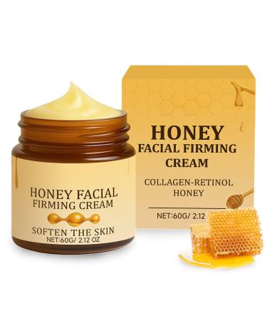 CLY AMS Honey Face Cream Honey Balm Hydrating Facial Moisturizer for Face & Dry Skin Skin Care Soft Moisturizing Lotion for Women Aging & Sensitive Skin 60g/2.12oz
