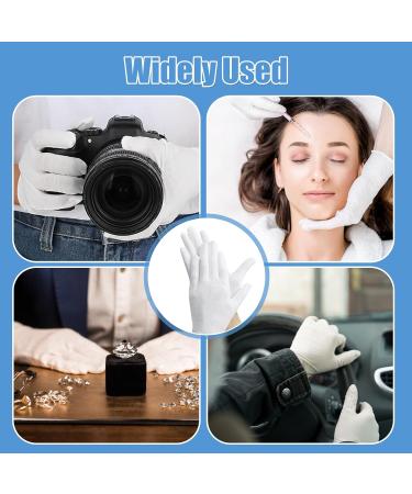 3 Pairs White Cotton Gloves for Eczema Moisturising Gloves for Dry Hands Washable Breathable White Gloves for Jewelry Inspection Daily Work Cosmetic Skin Spa Therapy - Buy Online on GoSupps.com