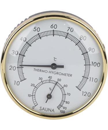 Headerbs Sauna Room Thermometer - Metal Dial Hygrometer for Indoor Use | Accurate 10 -120 Sauna Accessories - Buy Online on GoSupps.com