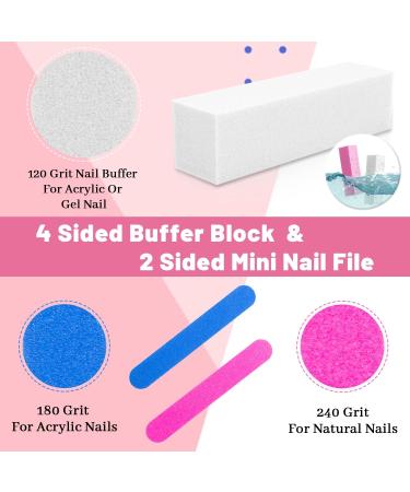 Selistamm 20 Pack Nail Files and Buffers 4 Way 120 Grit White Buffing Blocks for Nails Nail Buffer Block for Natural Gel Acrylic Nails Washable & Professional Nail Buffer for Home Salon Use - Buy Online on GoSupps.com
