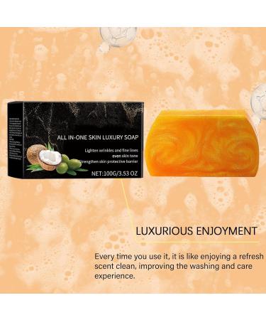  homomdy Golden Scent Deep Cleansing Moisturizing Soap Long Lasting Scent Soft and Nourishing Natural and Soothing Enhances Skin Elasticity Moisturizing Facial Exfoliator (3pcs) - Buy Online on GoSupps.com