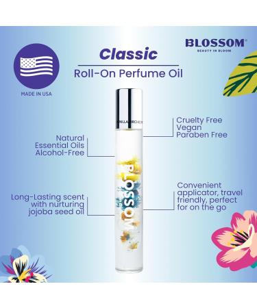 Blossom Roll on Perfume for Women Alcohol Free Rollerball Perfume Oil with Essential Oils Infused with Real Flowers Made in USA 0.20oz (Vanilla Amber) Vanilla Orchid Vanilla Orchid 0.2 Fl Oz (Pack of 1) - Buy Online on GoSupps.com