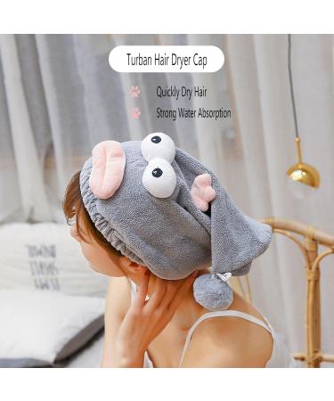 Turban Towel Haarurban | Super Absorbent Microfiber Hair Turban for Kids | Quick-Drying Gray Hair Hood - Buy Online on GoSupps.com