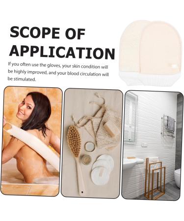 CALLARON Lot 2 Moufles Exfoliants Corps en Luffa Naturel Taille Unique Exfoliation Douce pour Peau Morte Unisexe Bain et Spa Bande lastique Antid rapante - Buy Online on GoSupps.com