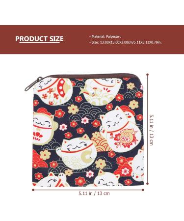 DOITOOL 4 Pcs Maneki Neko Cat Dog Sanitary Napkin Storage Bags - Zipper Menstrual Pad Pouches for Nursing Pad and Tampons - First Period Holder and Lipstick Purse - Buy Online on GoSupps.com