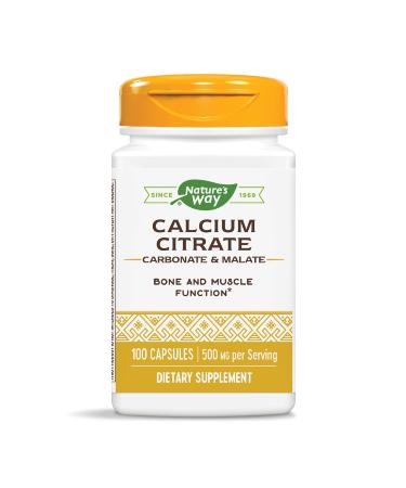 Nature's Way Calcium Citrate 500 mg 100 Capsules