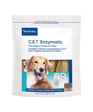 Virbac CET Enzymatic Oral Hygiene Chews for Dogs NEW Large