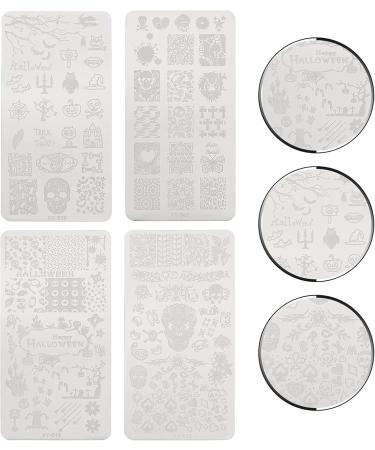 Lurrose 4-Piece Nail Art Printing Plate Set - Creative Manicure Templates for Stunning Nail Designs - International Shipping Available - Buy Online on GoSupps.com