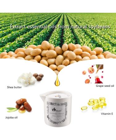 Melony Massage Oil Candle - 8.1 oz Natural Soybeans, Amber Vanilla Scent - Moisturizing Body Oil - Buy Online on GoSupps.com