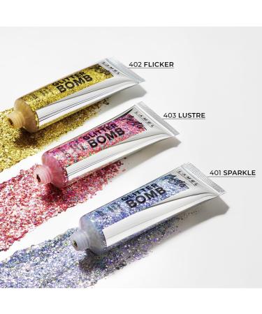  Lamel Lamel INSTA N.402 Bomb Face and Body Glitter Gel Texture Transparent and Shimmering 20 ml Gold - Buy Online on GoSupps.com
