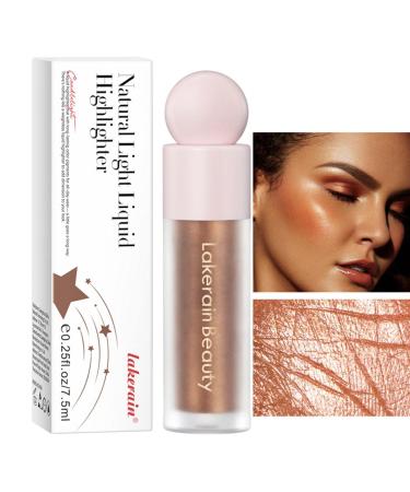 Face Body Highlighter - 2.4oz Liquid Face Highlight Waterproof Pearlescent Shades Long Lasting Bronzer Facial Outline Trimmer for Leg Shakven 4#