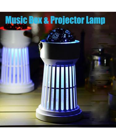 Buzz Buster - 360 Indoor & Outdoor Protection Buzz Buster Mosquito Zapper Portable 3 in 1 Cordless Mosquito Lamp Rechargeable BuzzBuster with Music Box & Projector Lamp for Camping (Lighthouse) - Buy Online on GoSupps.com