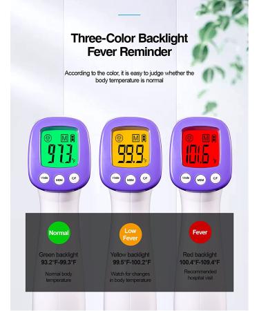 Accurate Non-Contact Infrared Thermometer for Adults | Forehead Fever Alarm & Memory Function - Buy Online on GoSupps.com