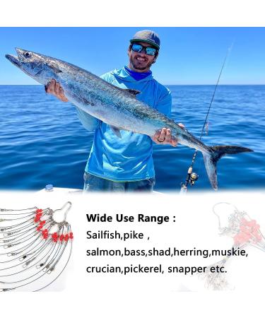 YOTO Stainless Steel Fishing Leaders with Swivels and Snaps - 24pcs - Buy Online on GoSupps.com