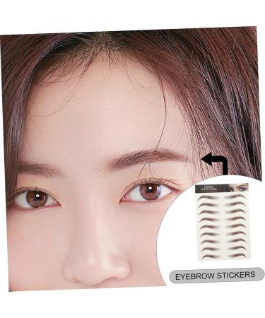 FOMIYES 63 Sheets Waterproof Eyebrow Stickers Lady Tools Fake Eyebrow Stickers Temporary Brow Tattoos Hair - Buy Online on GoSupps.com
