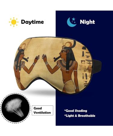 Premium Sleep Mask for Men & Women - Ancient Egyptian Eye Cover - Breathable & Adjustable Light Blocking Eye Shade for Deep Sleep - Buy Online on GoSupps.com