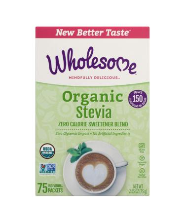 Wholesome  Organic Stevia Zero Calorie Sweetener Blend 75 Individual Packets 2.65 oz (75 g)