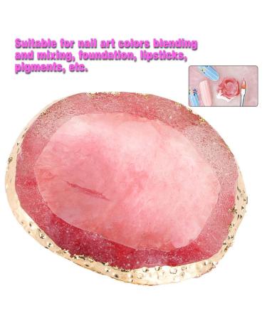 Resin Nail Art Palette - Mixed Color Gel Display Board with Golden Edge (Rose Red) | International Shipping - Buy Online on GoSupps.com