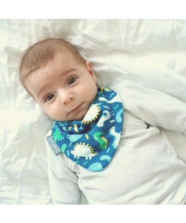 Cheeky Chompers Neckerchew and Neckerbib Bundle - Teething Bibs for Toddlers and Babies - Bandana Style - Baby Bib Gift Set - 4 Dribble Bibs - Preppy Stripes & Baby Dino - Buy Online on GoSupps.com